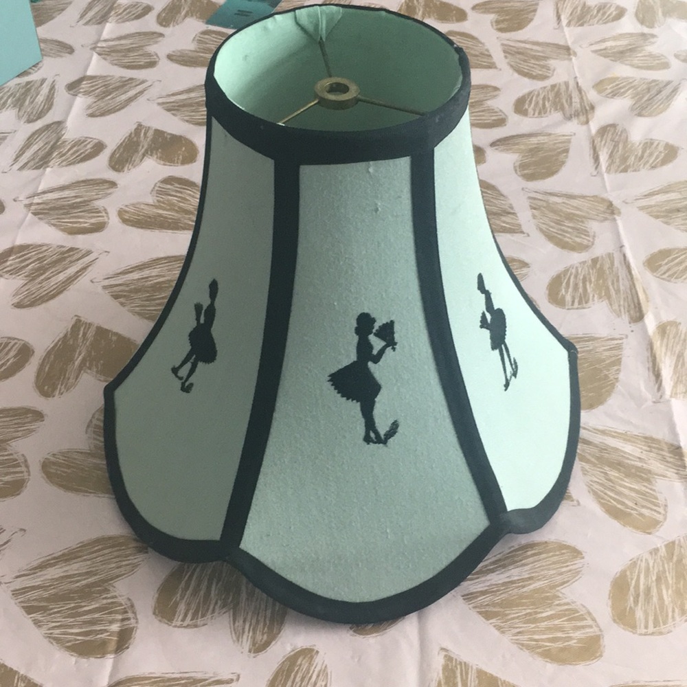 TWO Vintage silk Parisian Anthropologie lampshades